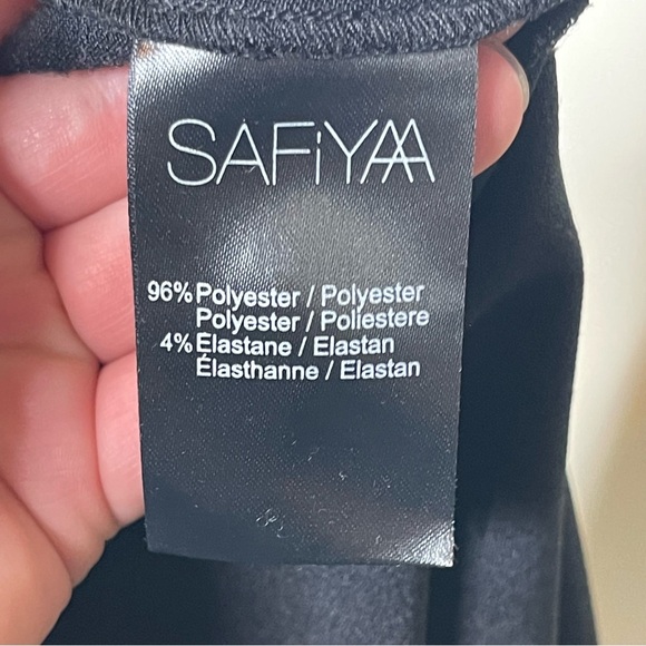 SAFIYAA Goldie stretch-crepe ankle crop straight-leg pants sz 42 US 10 - Picture 6 of 9